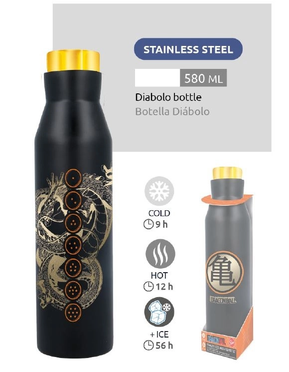 Dragon ball - bouteille thermique diabolo inox 580 ml - dragon ball
