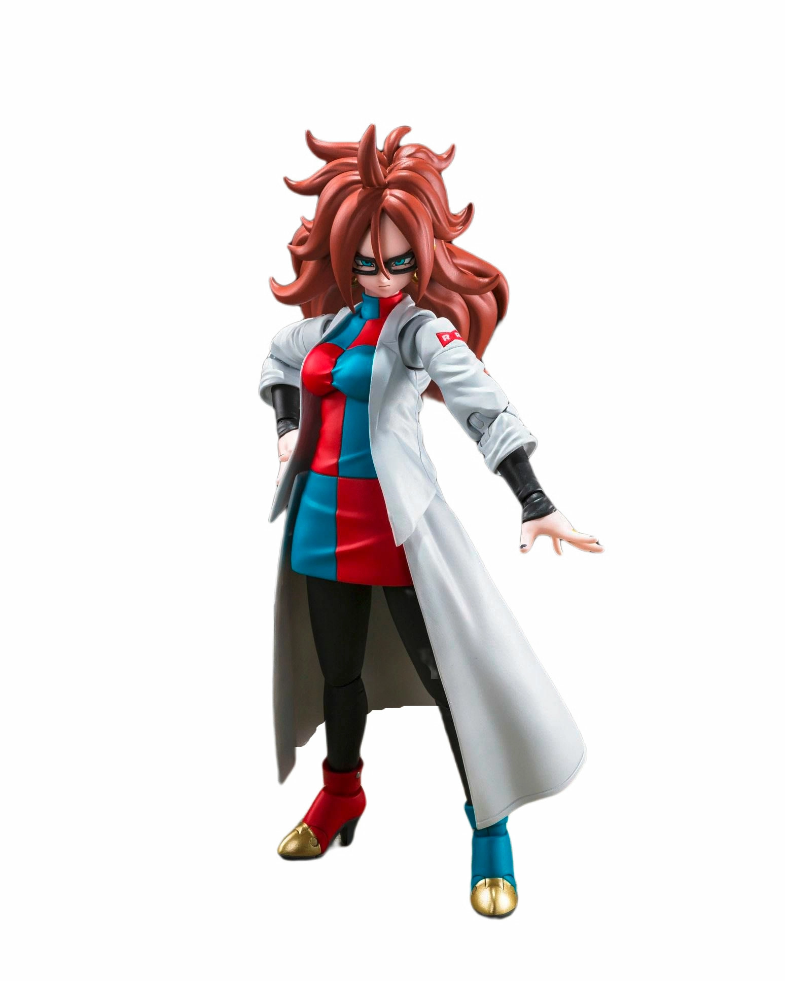 Dragon ball fighterz figurine s.h. figuarts android 21 (lab coat) 15 cm