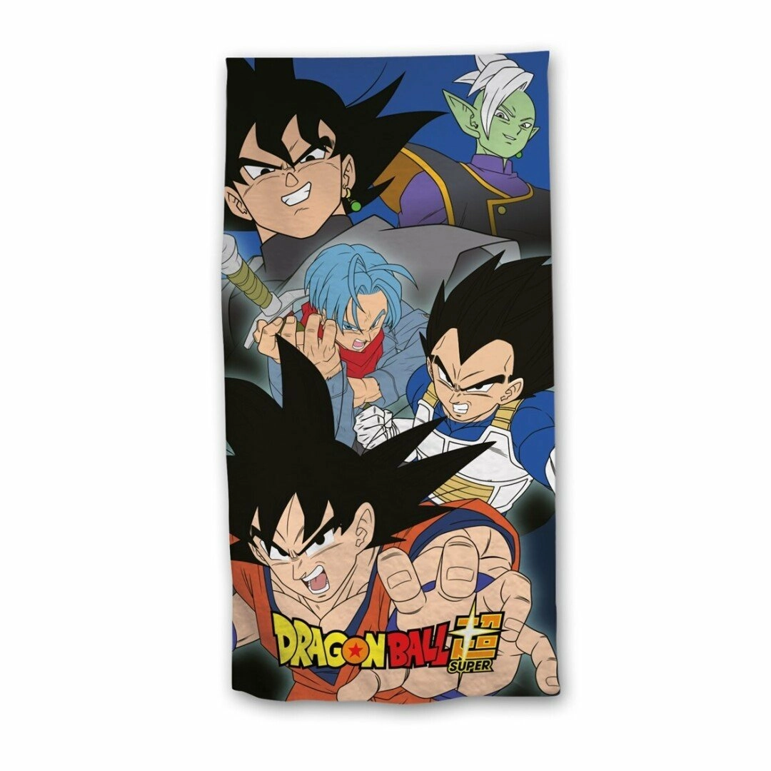 Dragon ball super - goku vegeta trunks - serviette de plage 70x140cm