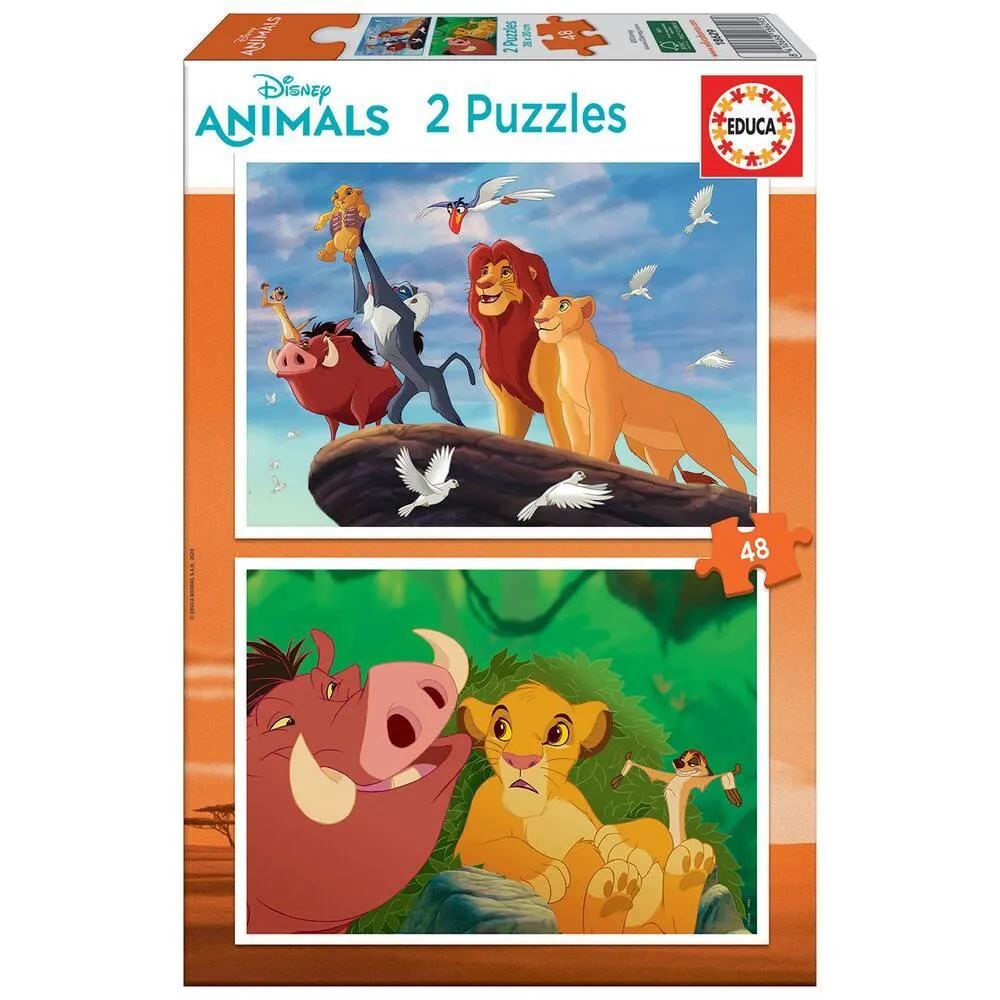 LE ROI LION - PUZZLE 2 X 48 PIECES