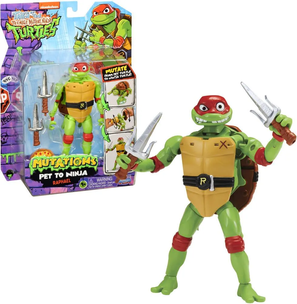 TORTUES NINJA - FIGURINE DELUXE 15 CM TRANSFORMABLE - RAPHAE
