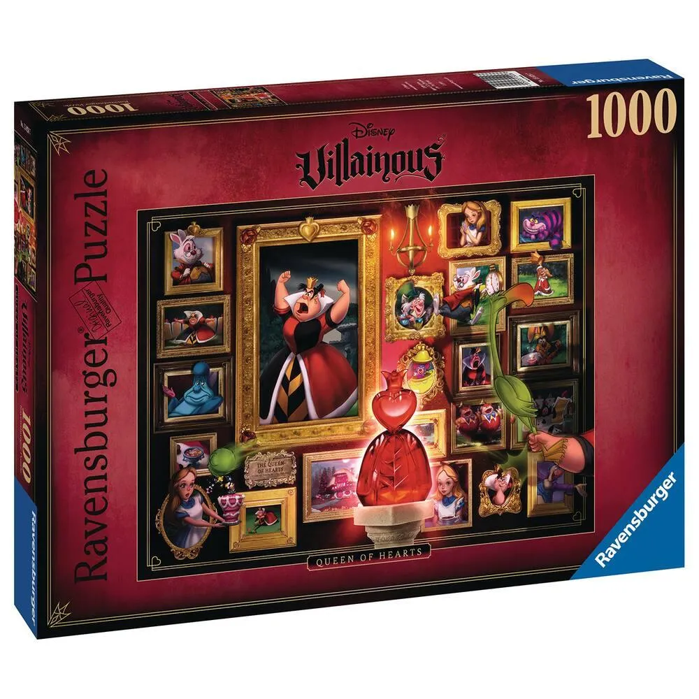 PUZZLE 1000 PIECES - LA REINE DE COEUR - COLLECTION DISNEY VILLAINO