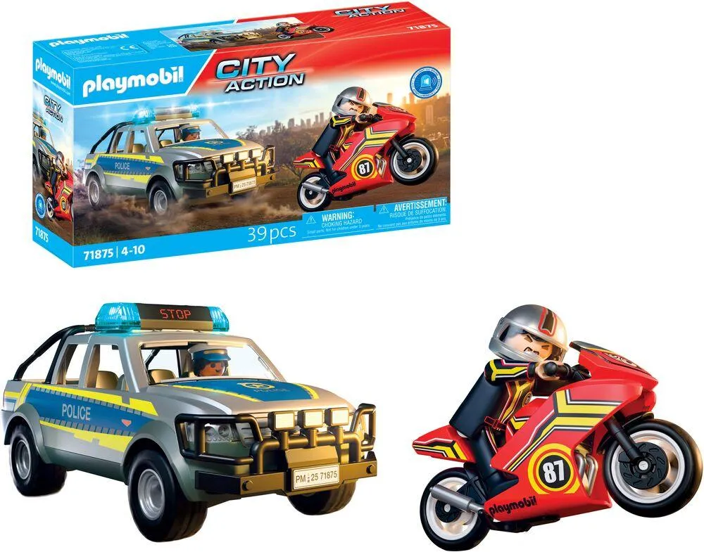 PICK-UP DE POLICE, MOTO ET 2 PERSONNAGES-71875