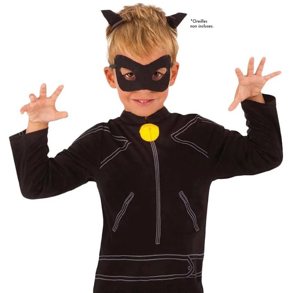 DEGUISEMENT TOP CHAT NOIR + LOUP - MIRACULOUS - TAILLE UNIQUE 5-8 ANS