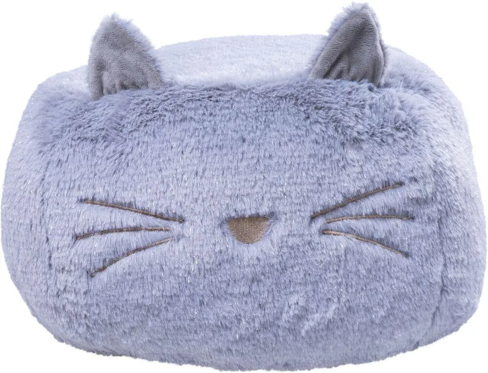 GRAND POUF CHAT – GLITTER GRIS