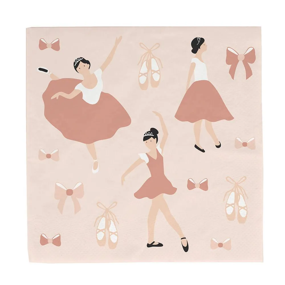 20 SERVIETTES EN PAPIER - BALLERINES
