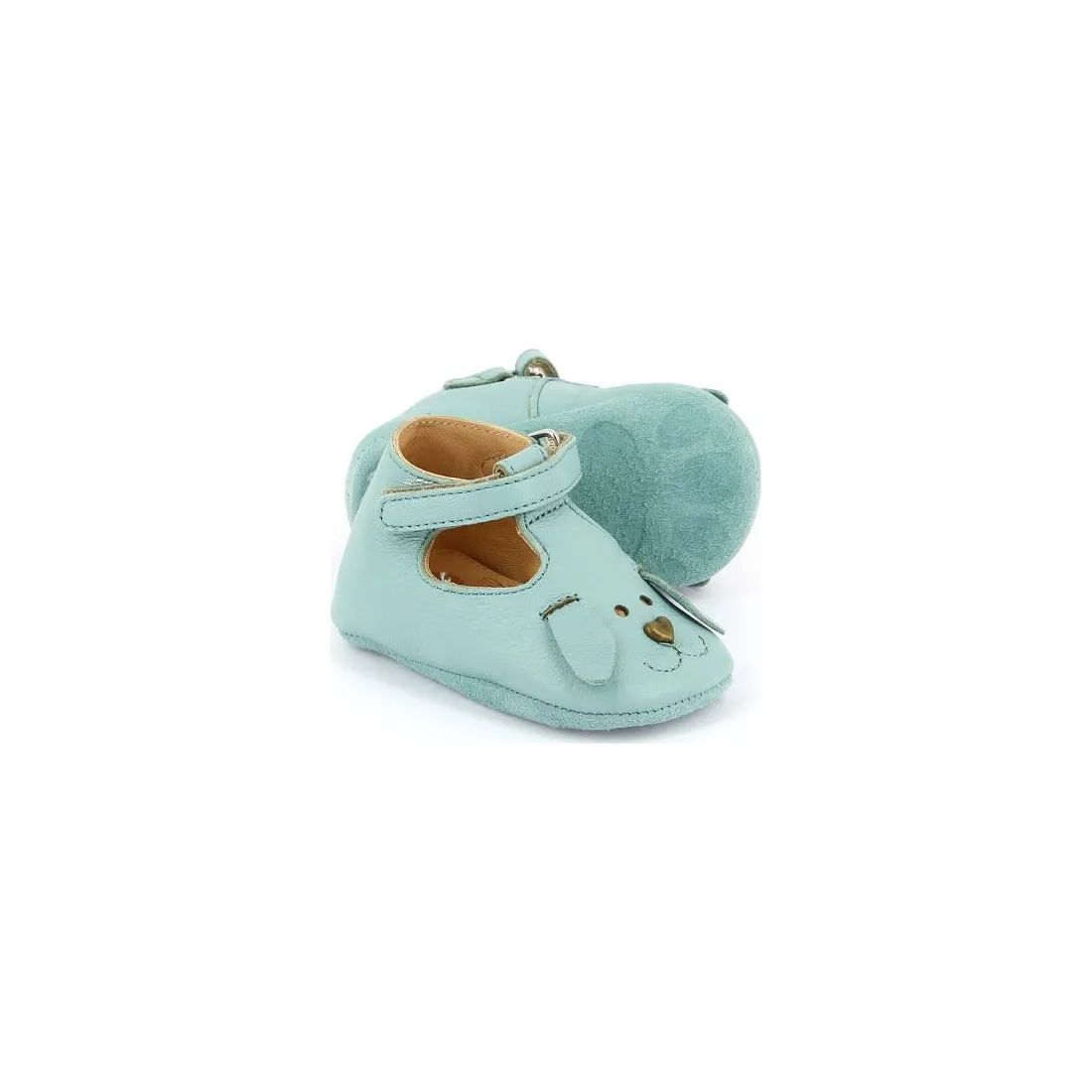 Loulou Chien Azur - Chaussons semelle souple Bébé Garçon