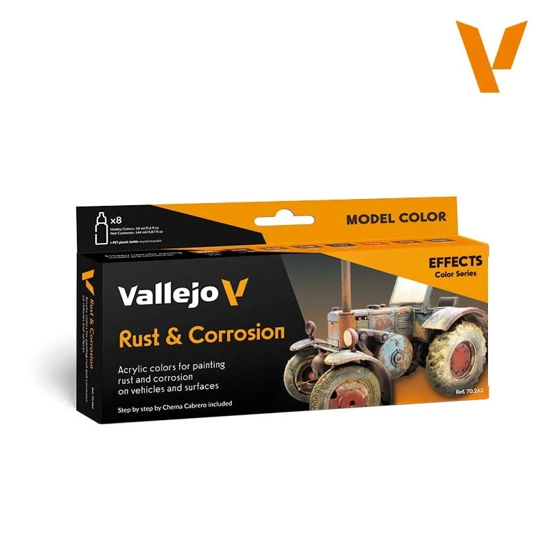 Ensemble de peintures : rouille et corrosion. VALLEJO 70262