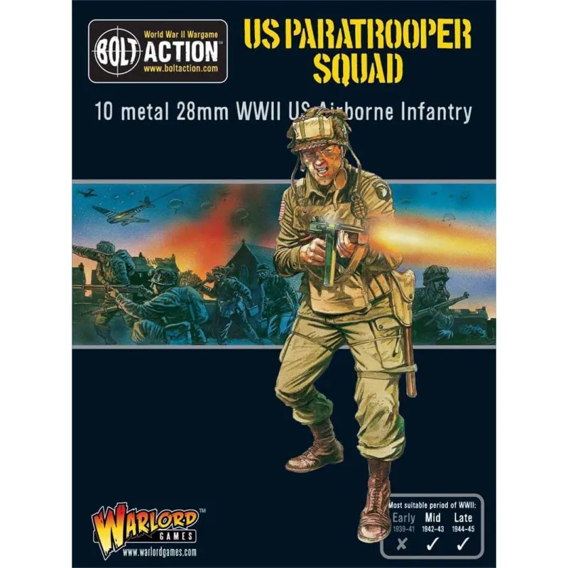 Escadron de parachutistes américains Bolt Action. WARLORD GAMES 402213101