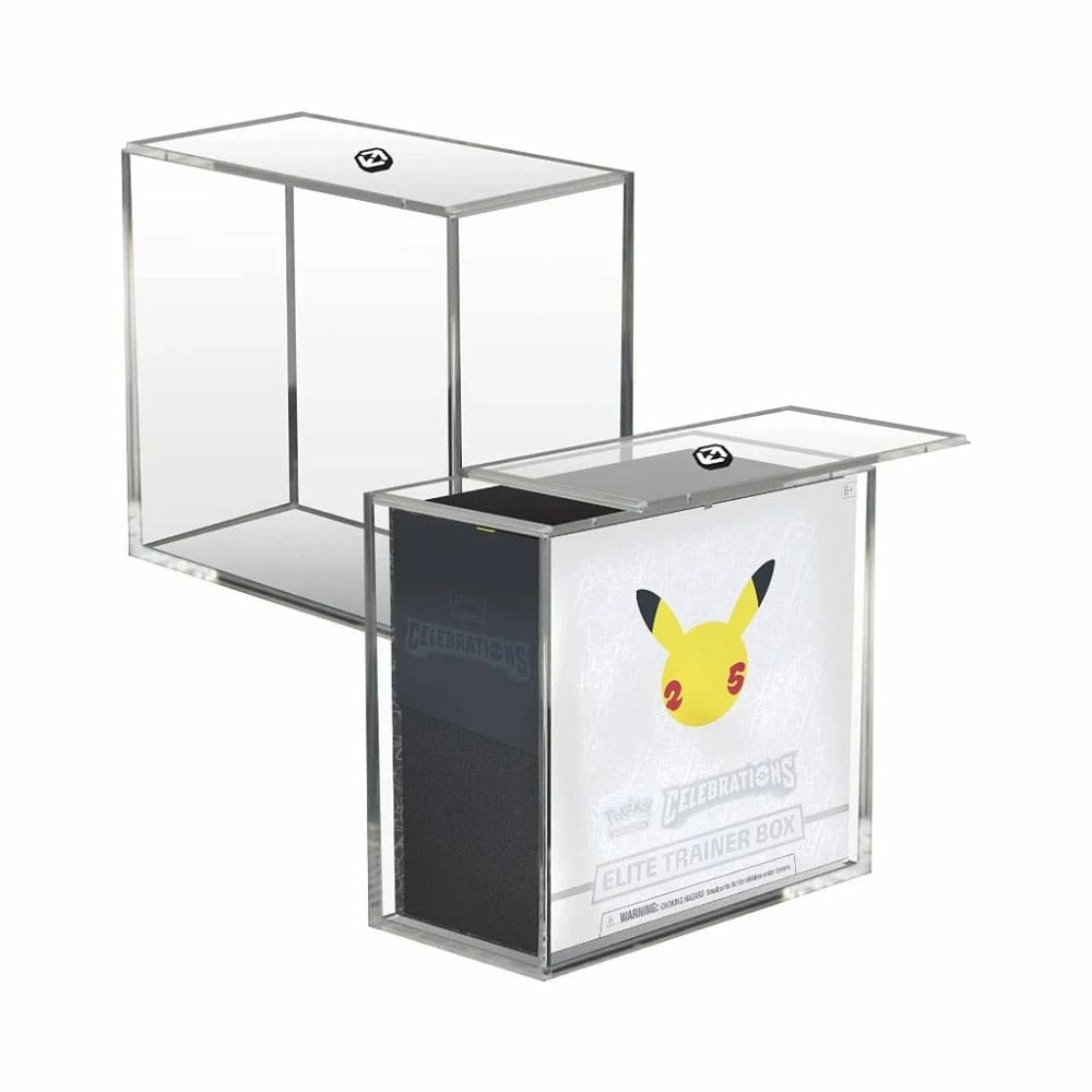 Evoretro - pokemon etb elite trainer box w/ sliding lid anti-uv 4.0mm