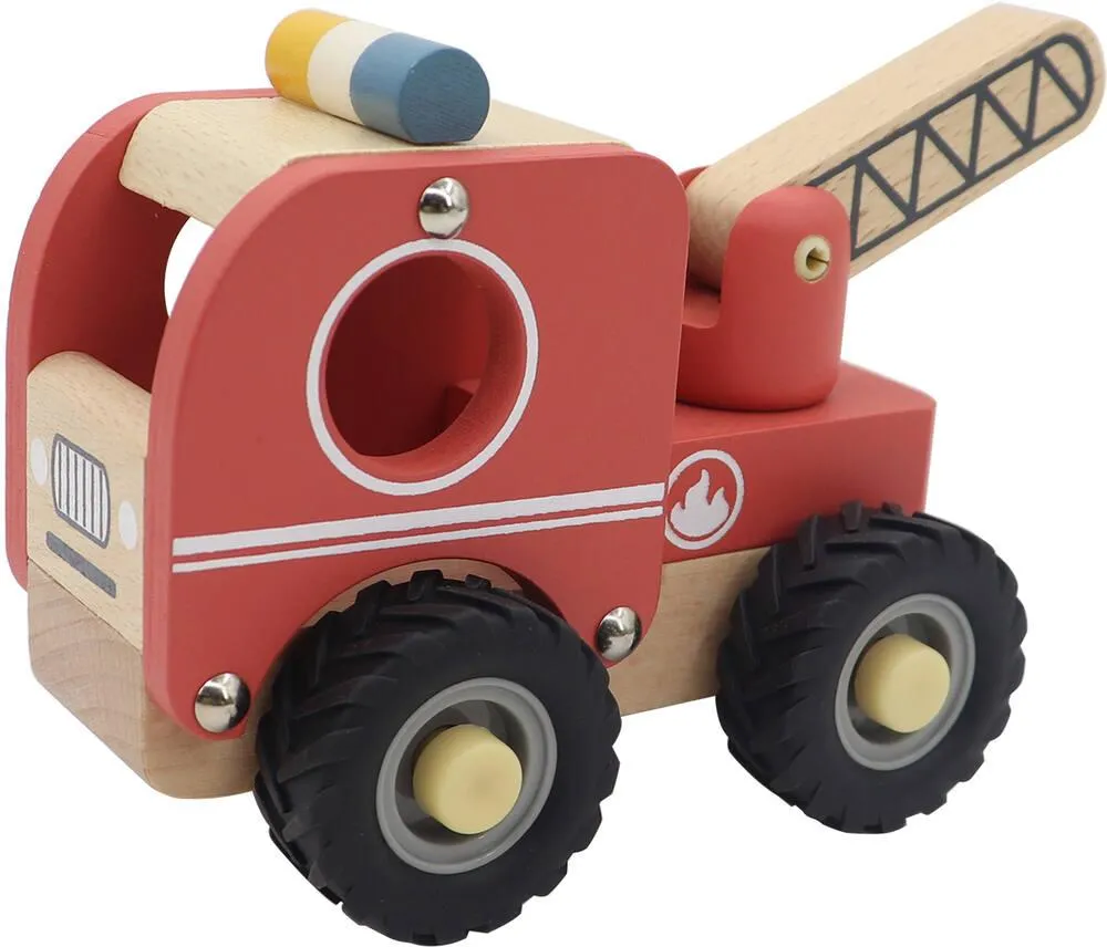 CAMION DE POMPIER EN BOIS