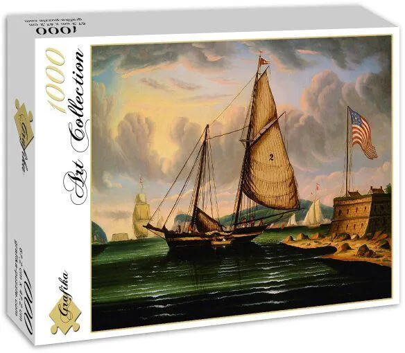 THOMAS CHAMBERS : NEW YORK HARBOR WITH PILOT BOAT