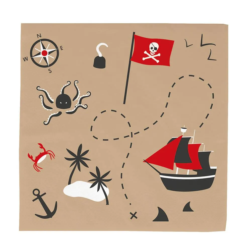 20 SERVIETTES EN PAPIER - PIRATES