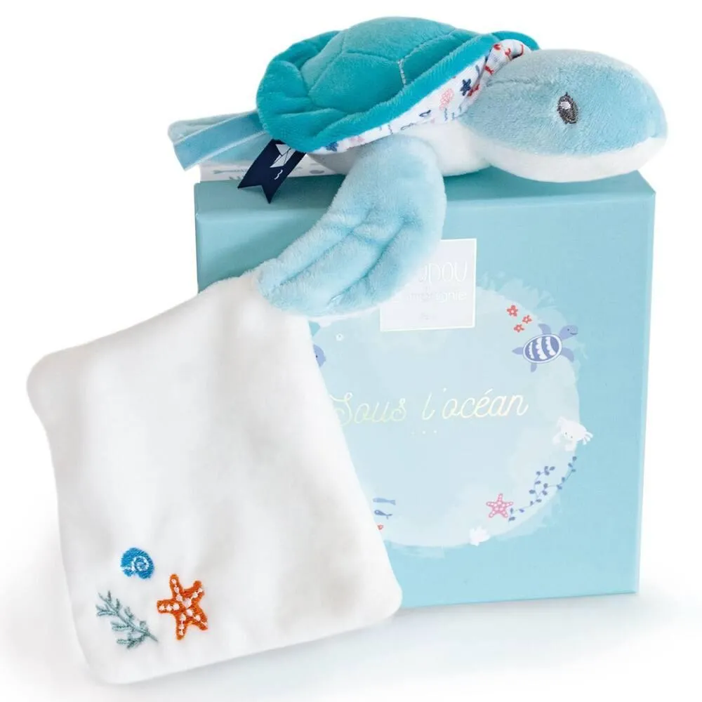 PELUCHE TORTUE AVEC DOUDOU - AMANDE