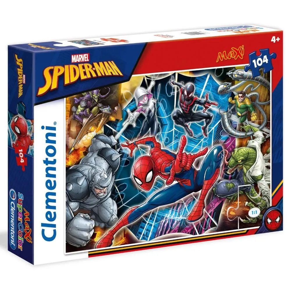 SPIDERMAN - PUZZLE SUPERCOLOR 104 PIECES MAXI