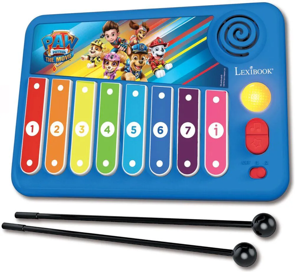 XYLO-FUN XYLOPHONE PAT' PATROUILLE AVEC APPRENTISSAGE LUMINEUX DE LA MUSIQUE