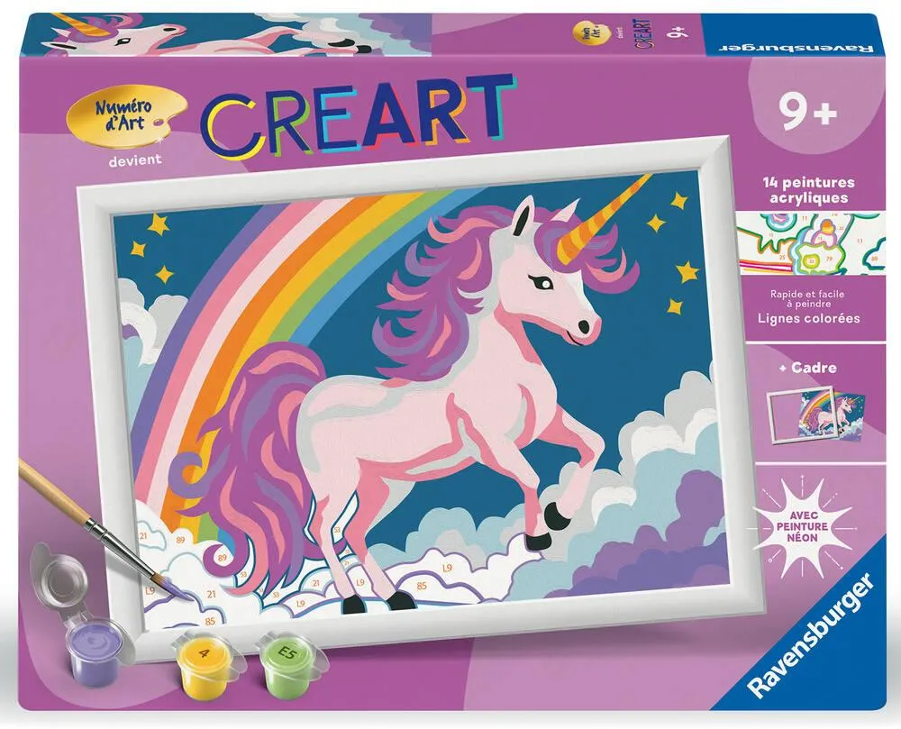 CREART KIDS  18X24CM  LICORNE NEON