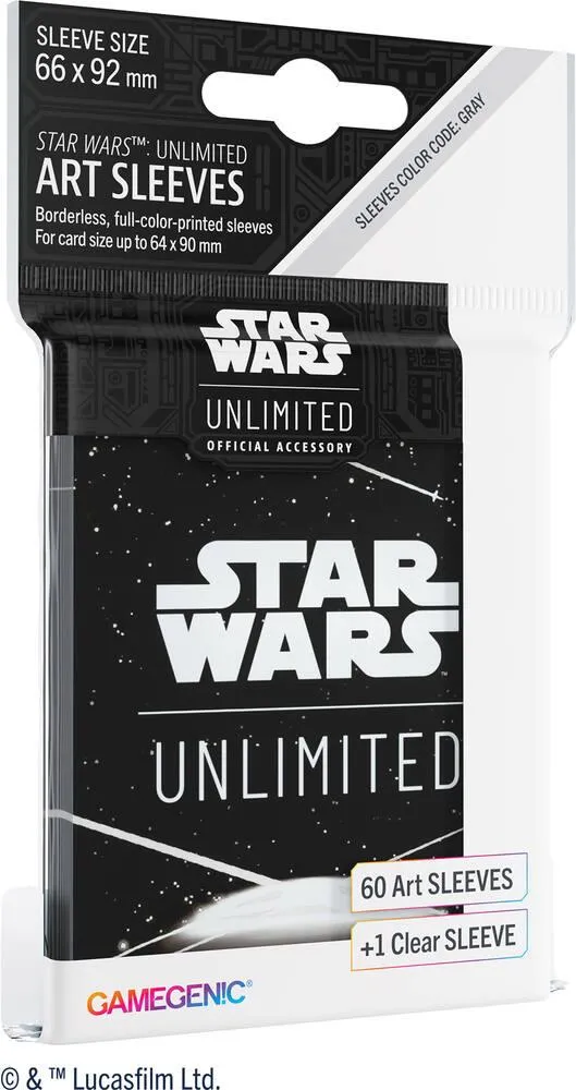 GG : STAR WARS UNLIMITED ART SLEEVES : CARD BACK WHITE