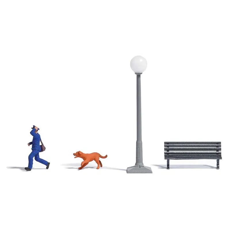 Facteur poursuivi par un chien. BUSCH 7889