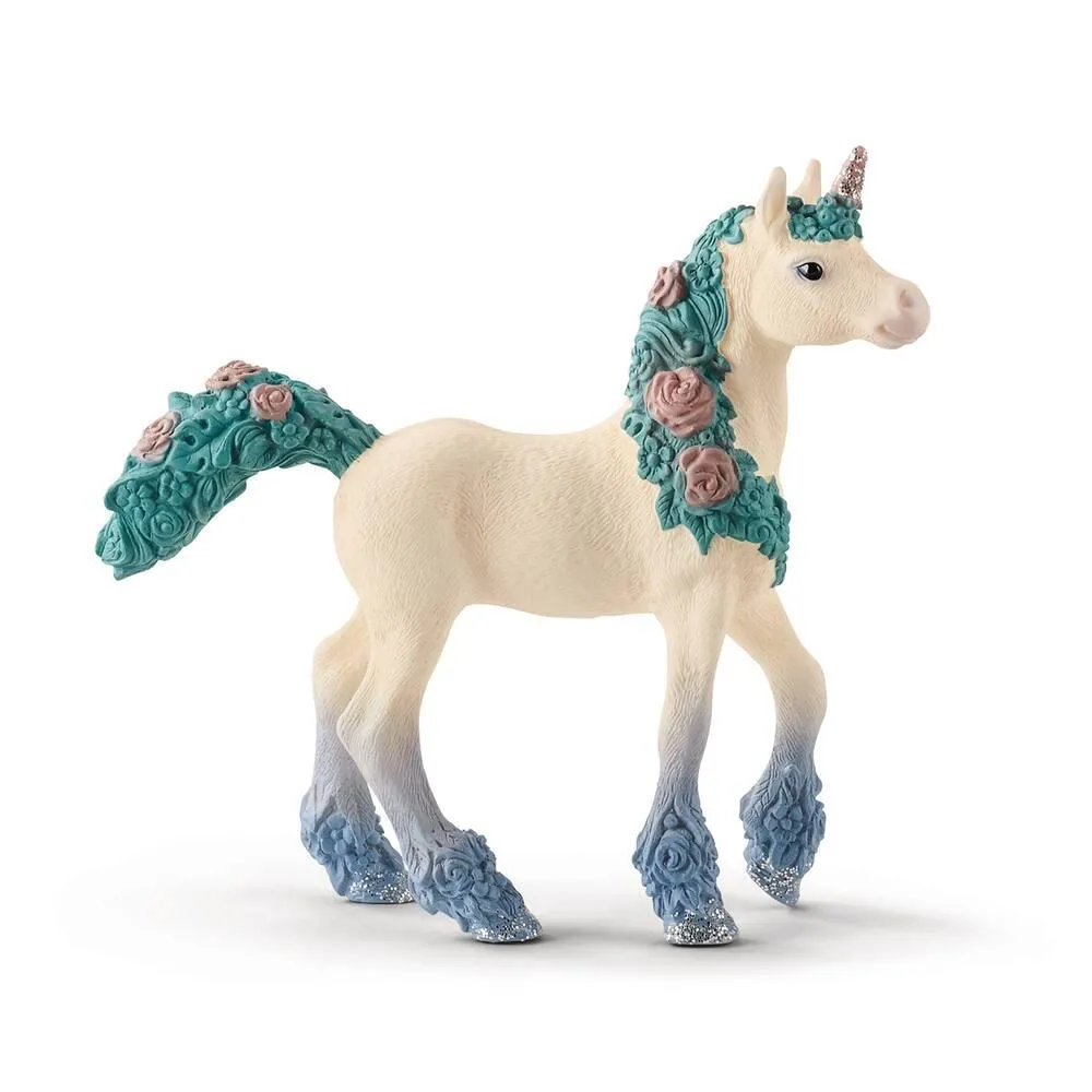 FIGURINE LICORNE AUX FLEURS, POULAIN