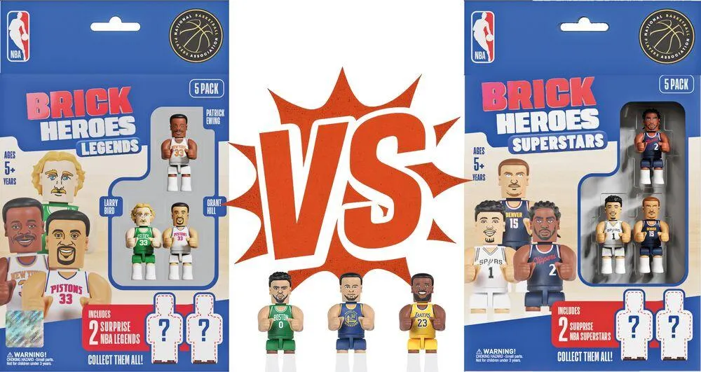 NBA ALL STAR 5 MAJEUR LEGEND vs NEW GENERATION - PACK 5 FIGURINES EN BRIQUES