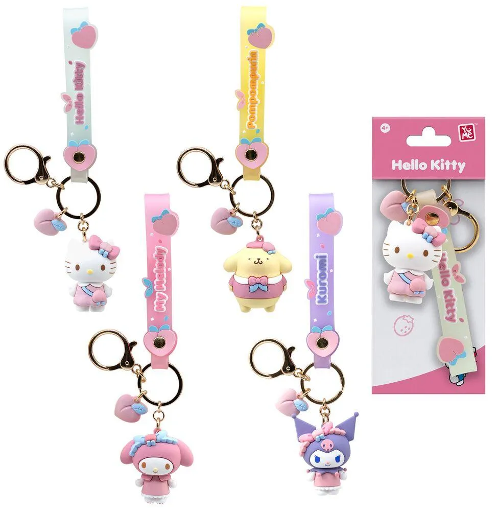 HELLO KITTY - PORTE CLES ET SANGLE HELLO KITTY ET SES AMIS YUME SERIE PECHE