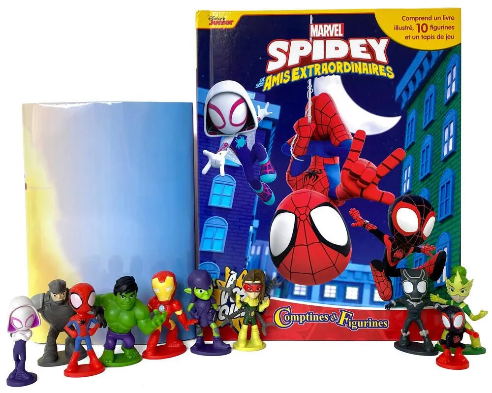 MARVEL SPIDEY ET SES AMIS EXTRAORDINAIRES - COMPTINES ET FIGURINES