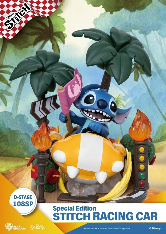 Figurine d-stage - stitch voiture