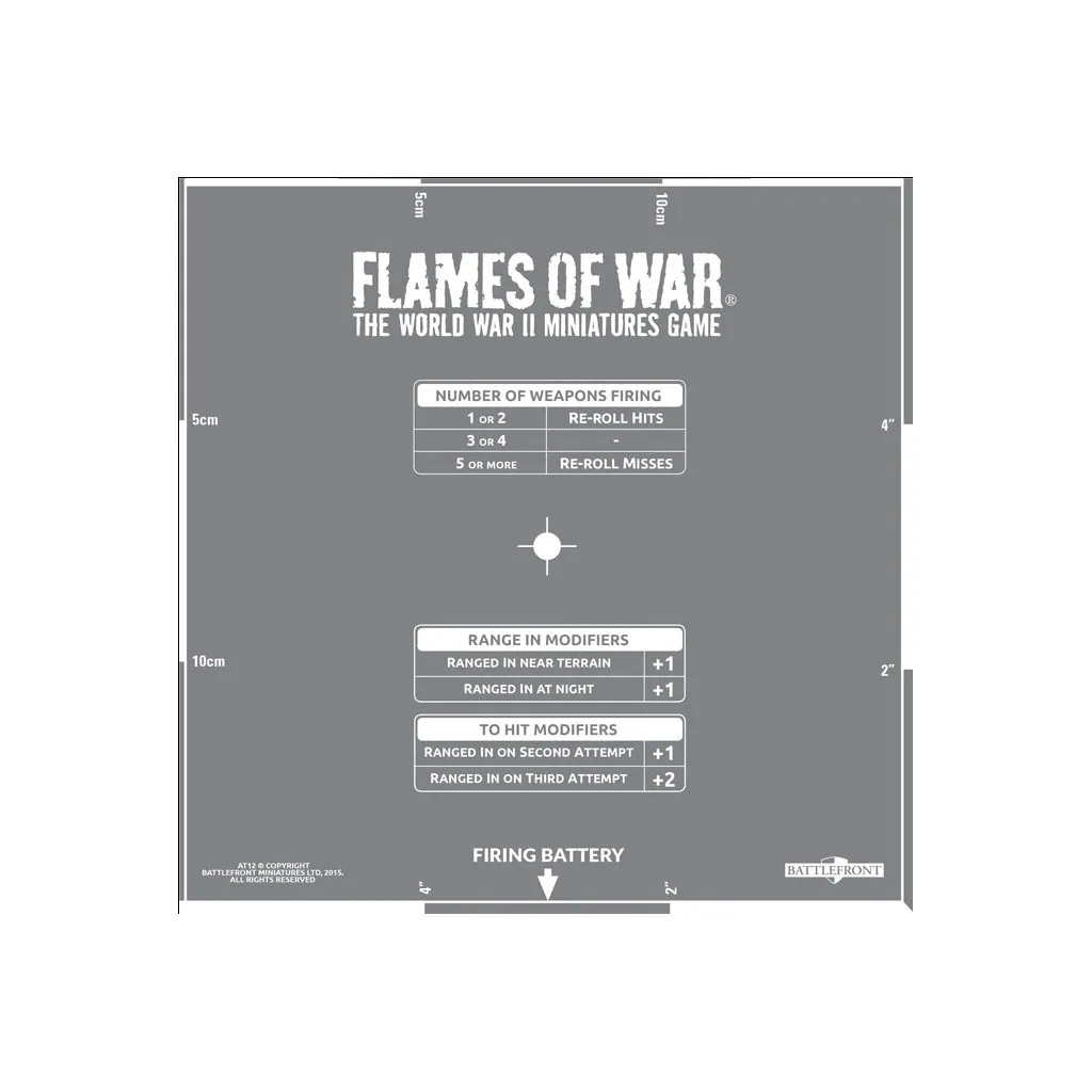 Flames of War - Artillery Template