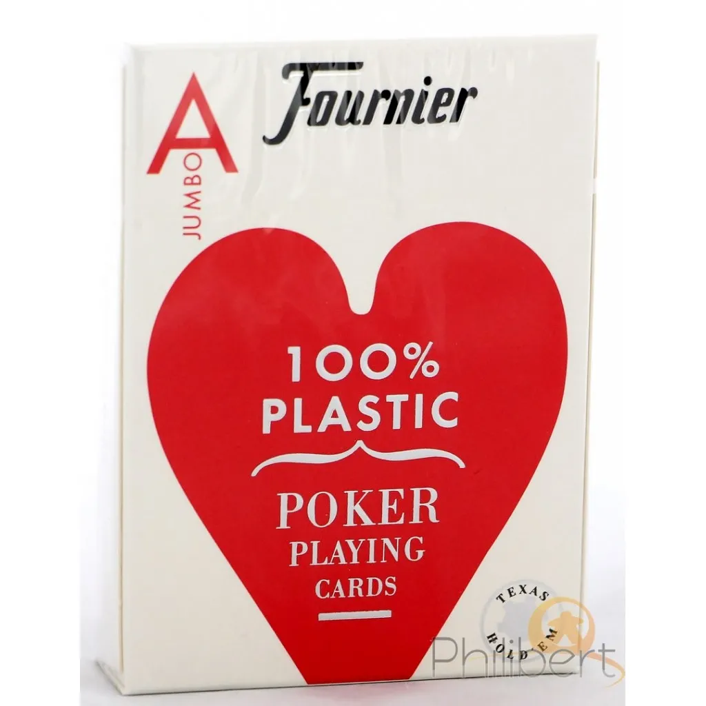 Jeu de 54 cartes Fournier format poker - Rouge