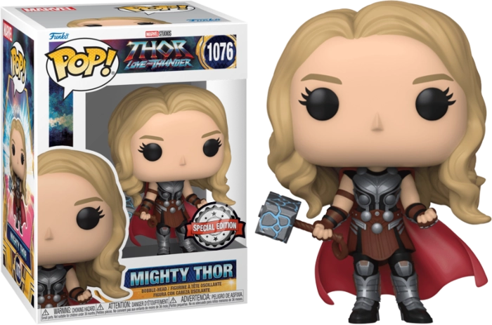 Funko pop! marvel: thor: love and thunder - mighty thor (metallic) - smartoys exclusive