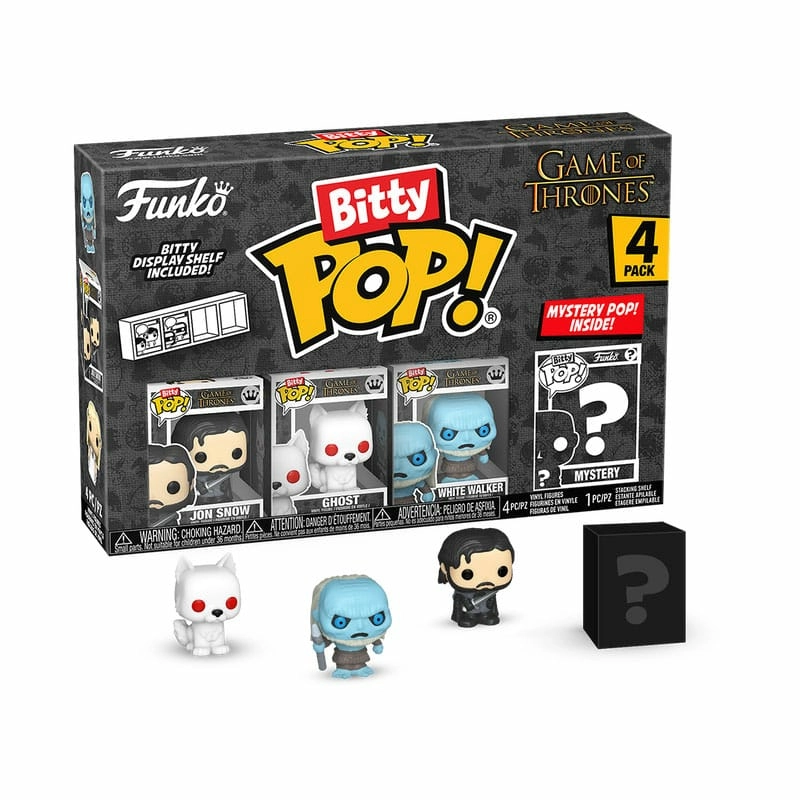 Game of thrones pack 4 figurines bitty pop! vinyl jon snow 2,5 cm
