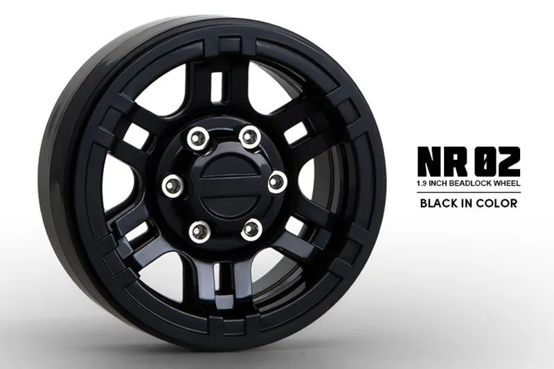 GMADE JANTES PLASTIQUES 1.9 NR02 BEADLOCK (NOIRES) (la paire) - GM70264