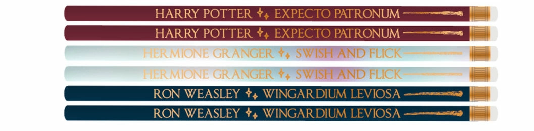 Harry potter - baguettes - set de 6 crayons