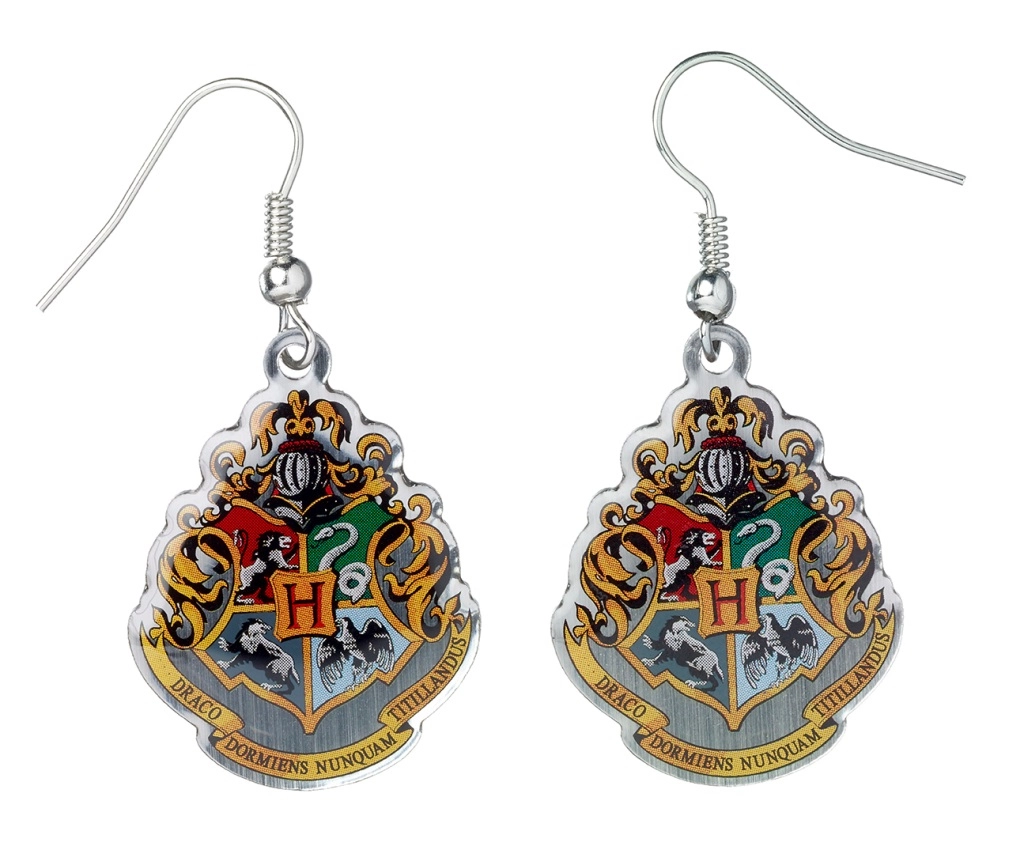 Harry potter - boucles d'oreilles pendantes - emblème poudlard