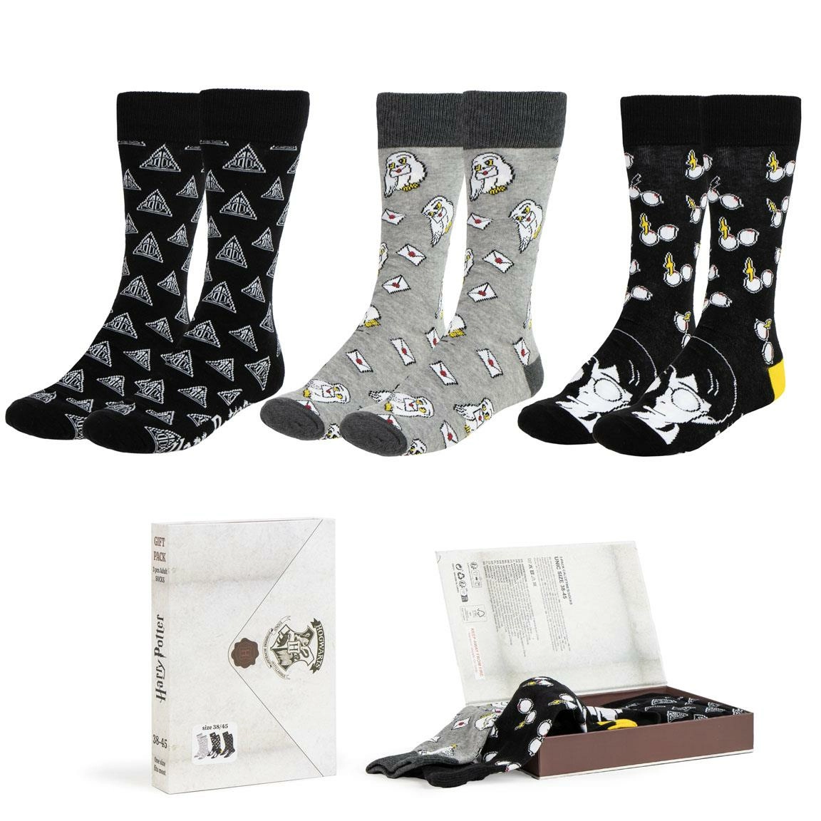 Harry potter pack 3 paires de chaussettes 38-45