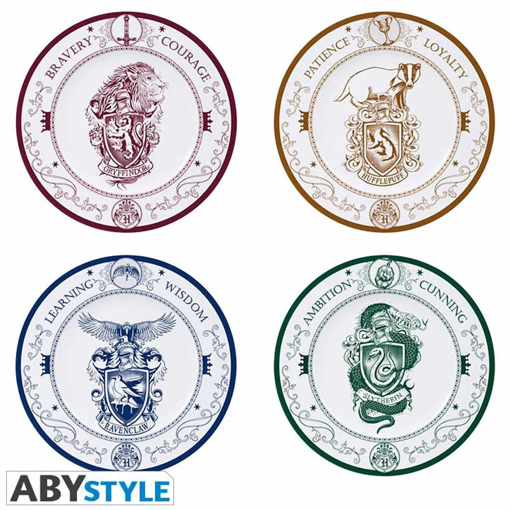 Harry Potter - Set de 4 Assiettes Maisons de Poudlard