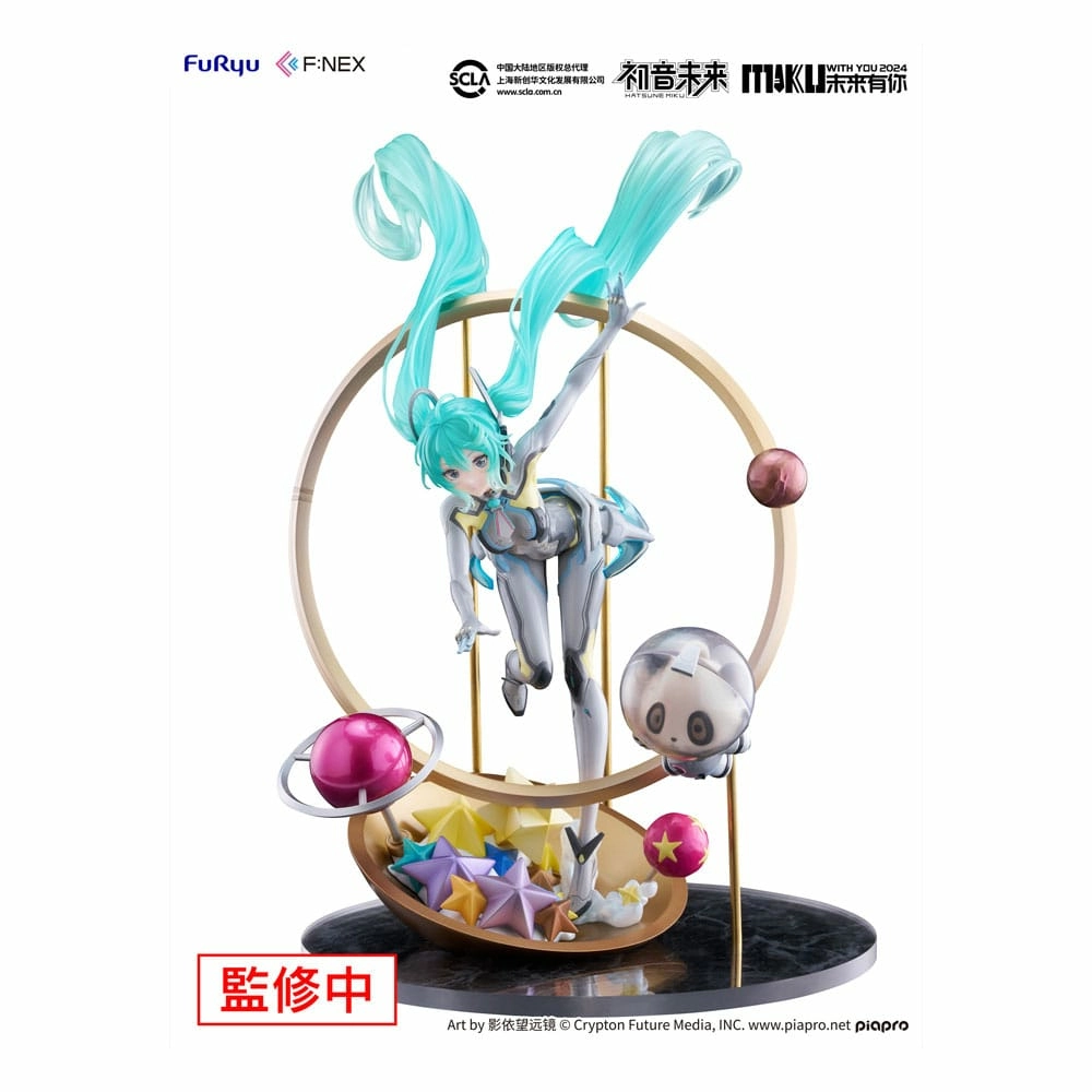 Hatsune miku f:nex statuette pvc 1/7 miku with you 2024 ver. 29 cm