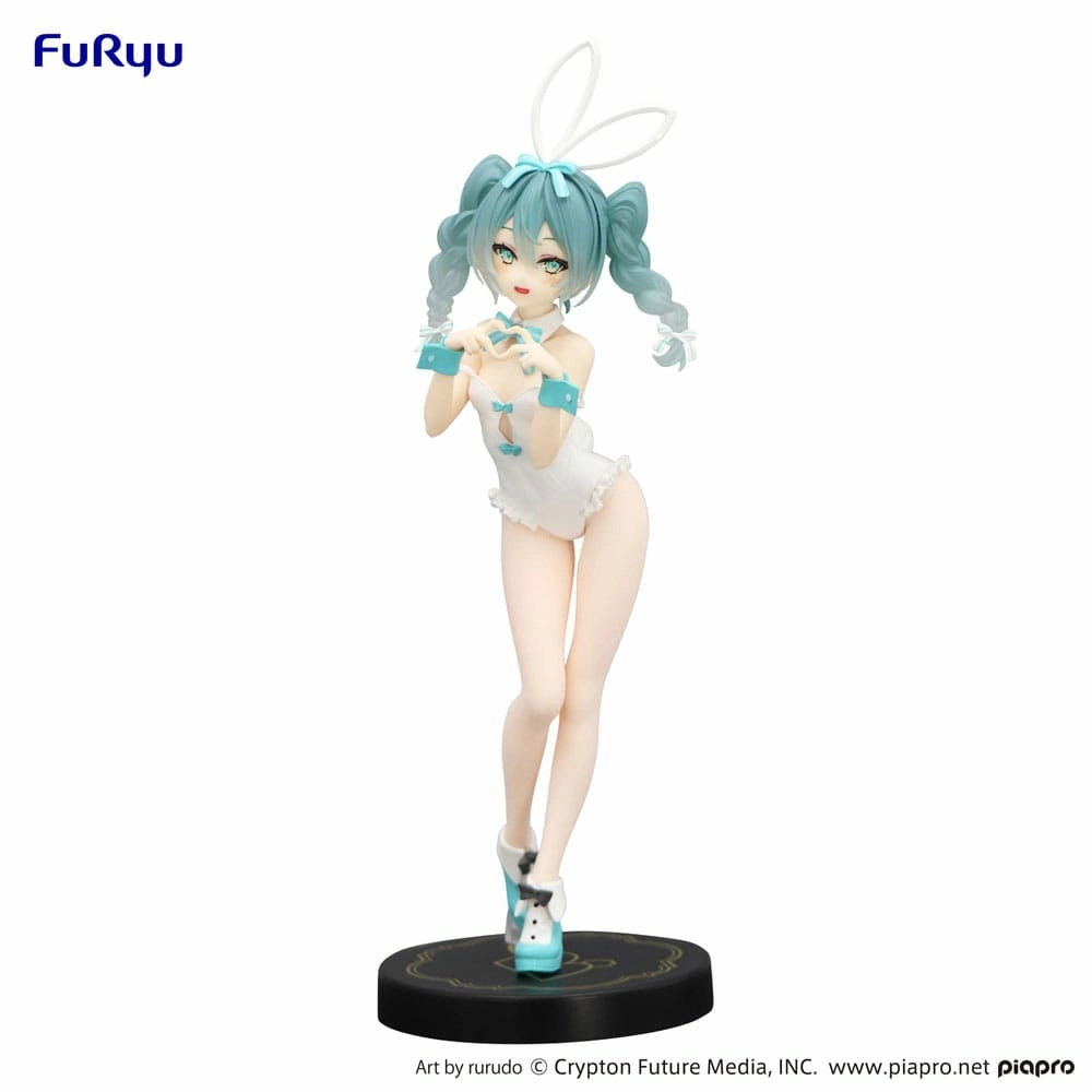 Hatsune miku statuette pvc bicute bunnies miku rurudo white color ver. 27 cm