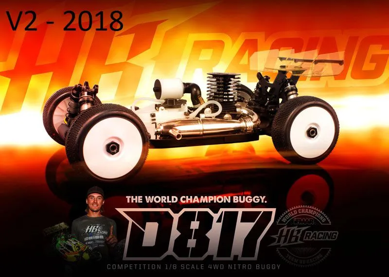 HB D817 V2 2018 - Voiture 1/8 Buggy Thermique - HB204272
