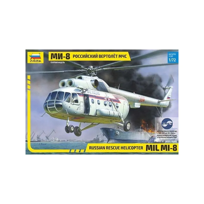 Hélicoptère russe MIL MI-8. ZVEZDA 7254