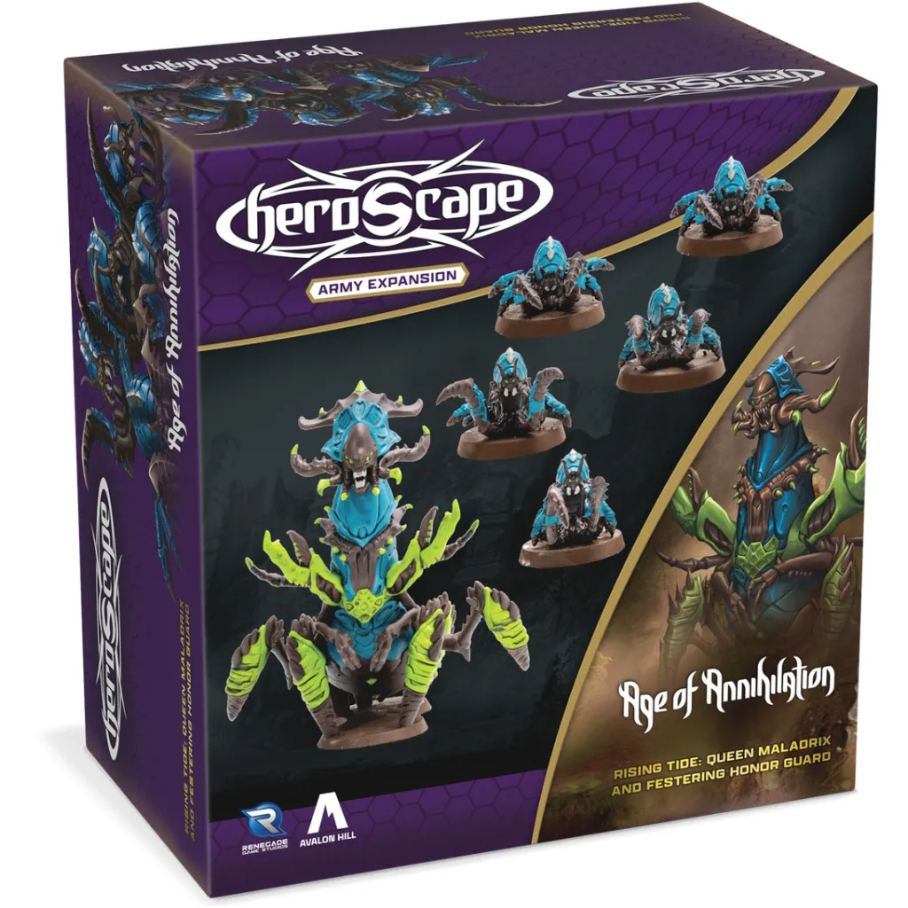 Heroscape: Rising Tide – Queen Maladrix & Festering Honor Guard Army Expansion