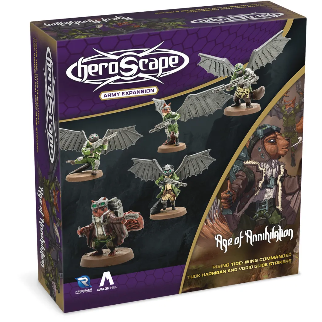 Heroscape: Rising Tide – Wing Commander Tuck Harrigan & Vorid Glidestrikers Army Expansion