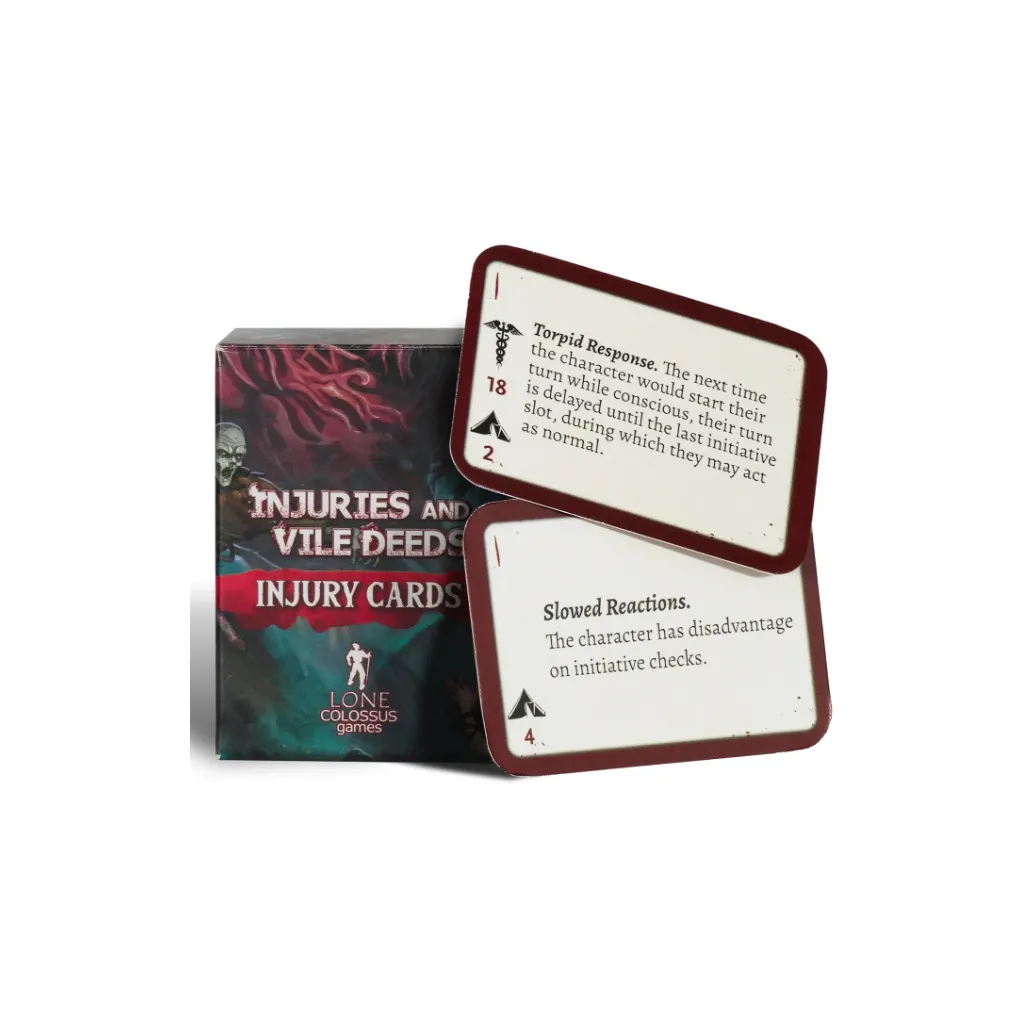 Injuries and Vile Deeds - PC Injury Cards