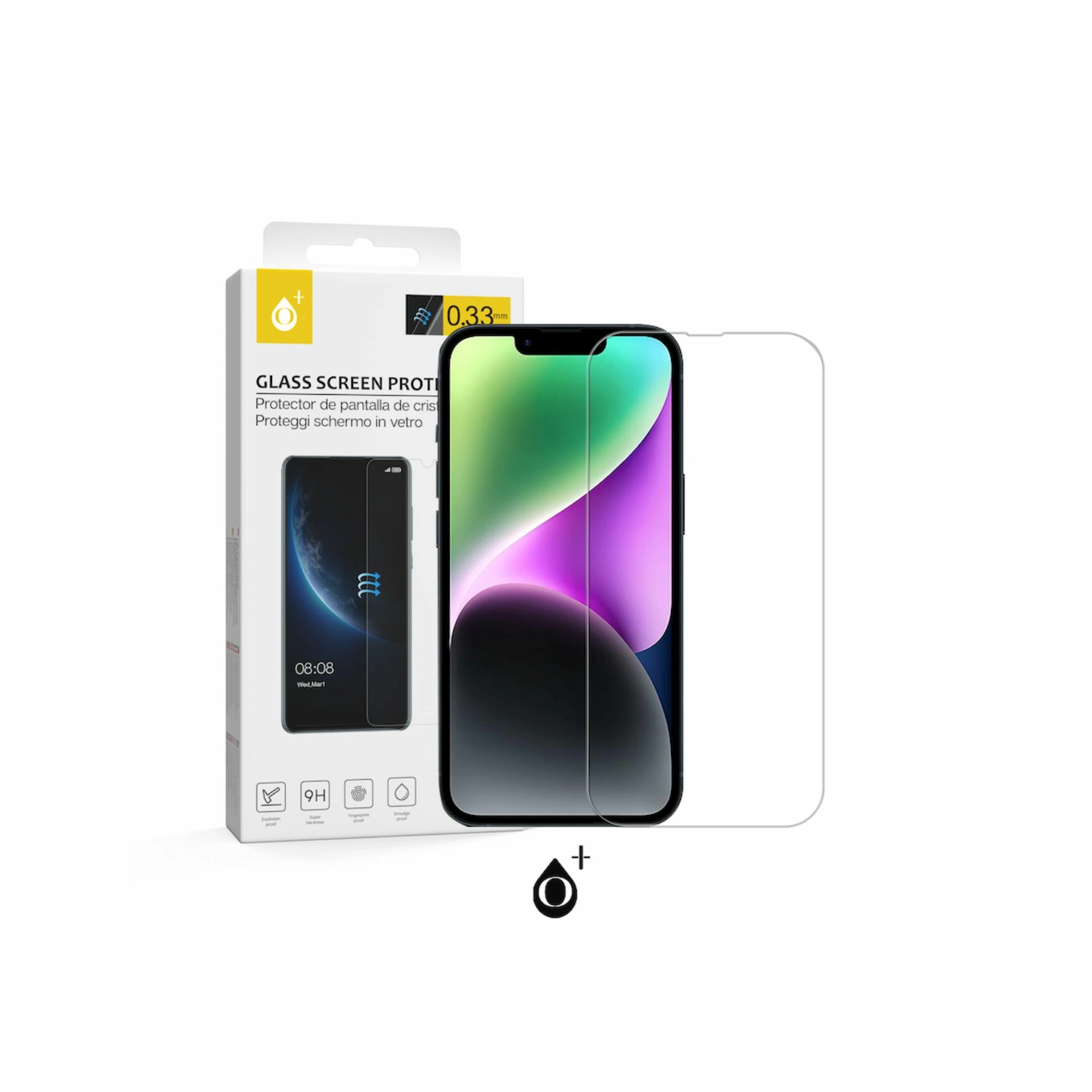 Iphone- verre trempé- iphone 14 pro-6,1 pouces