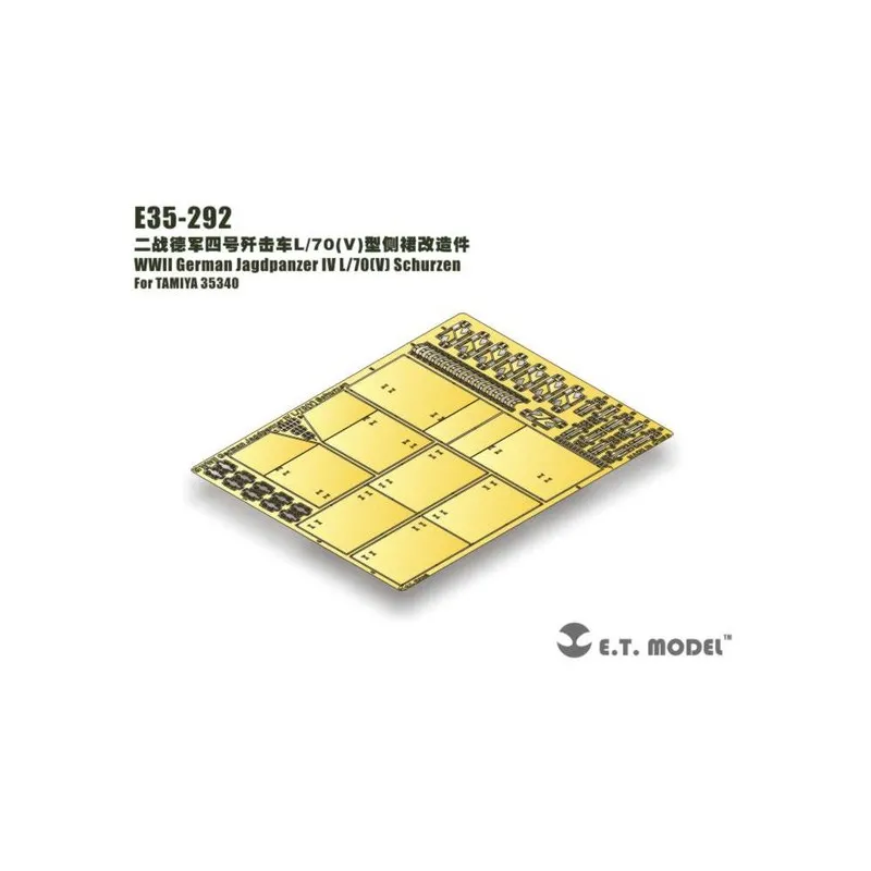 Photogravure : Jagdpanzer IV L/70(V) allemand - Schurzen. E.T. MODEL E35-292