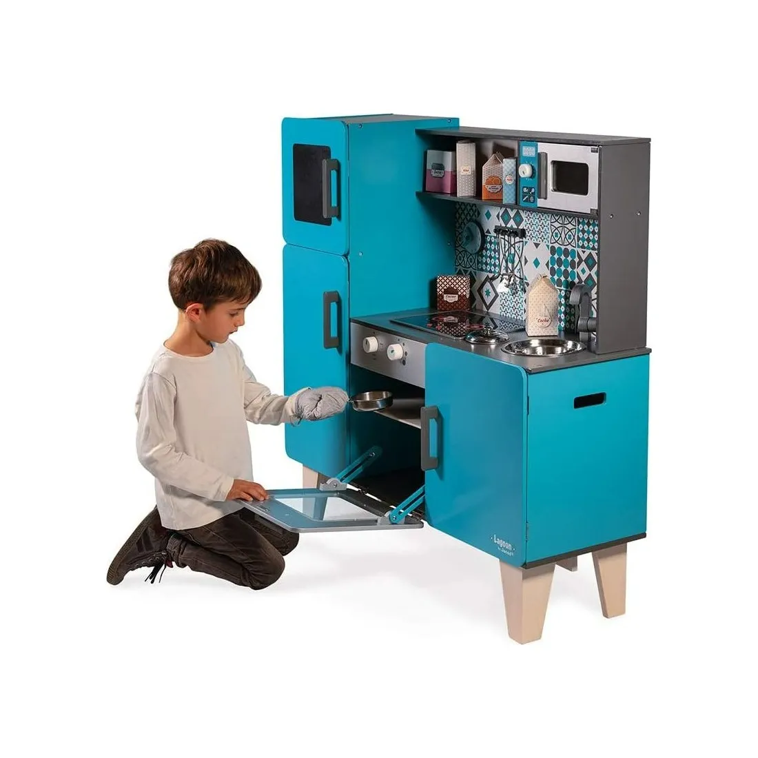 Cuisine moderne en bois Bleue Lagoon Janod