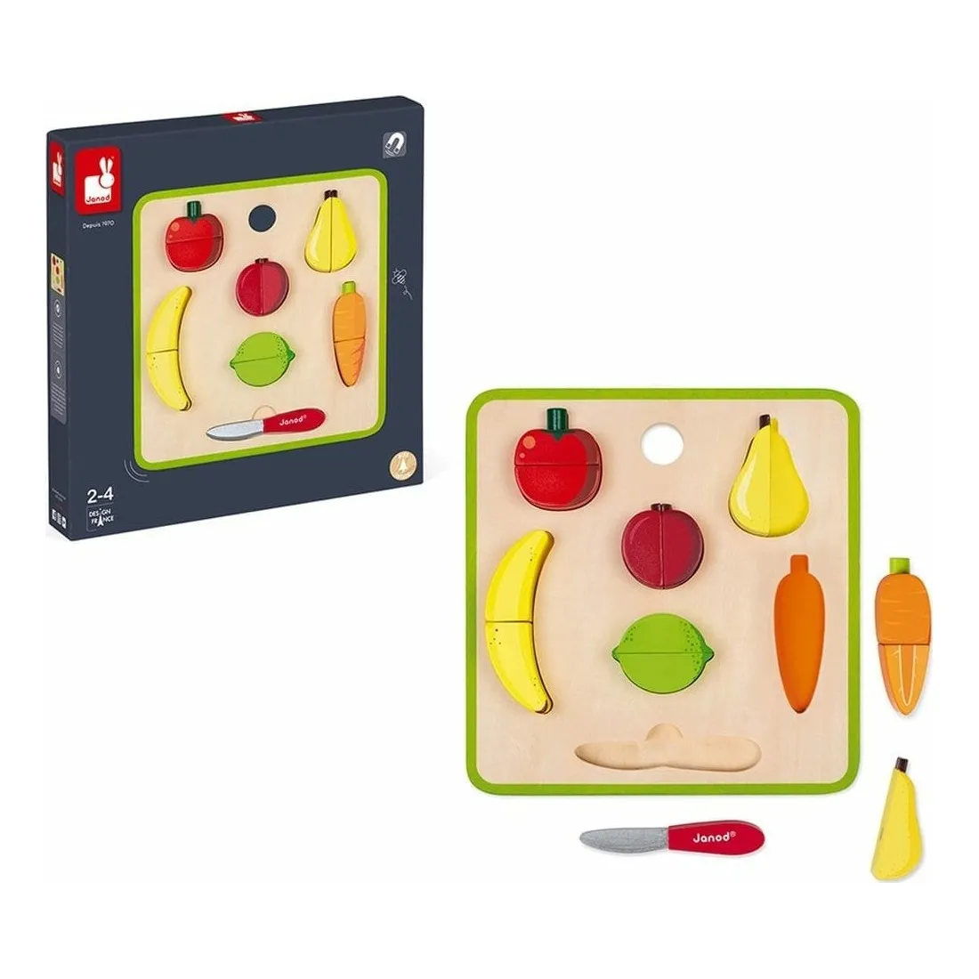 Plateau de Fruits et Legumes en bois Janod