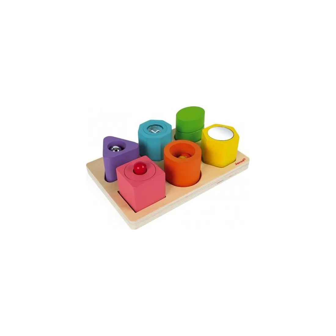 Puzzle en bois 6 cubes sensoriels Janod