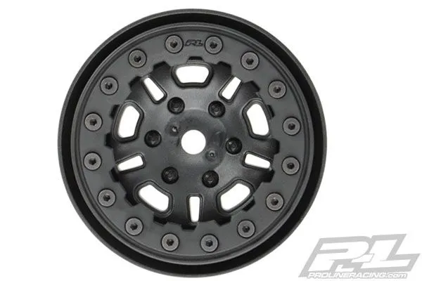 JANTES PROLINE FAULTLINE 1.9" BLACK/ BLACK BEADLOC 10 SPOKE WHEELS - PL2748-15
